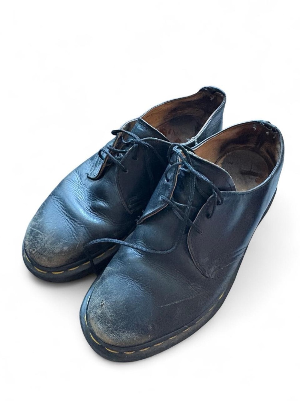 Vintage 90s Men's Black Leather Dr.Martens Lace-Up Shoes